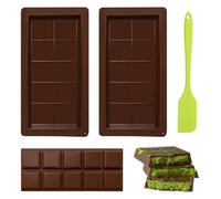 MAIXINNEW 2 Pièces Moule à Barre de Chocolat Dubai Chocolat | Moule à Chocolat en Silicone Profond avec Racloir, Moules Silicone Chocolat pour Gâteau au Chocolat