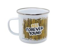MAJA / E03 - Tasse émaillée avec anse et coffret cadeau - Robuste et durable - Sous licence officielle, tasse à petit-déjeuner, cadeau pratique, récipient pour tous les fans de Maya l'abeille.