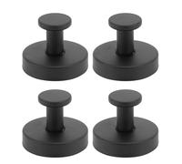 Majatou Crochets à Ventouse, 4 Crochets à Serviettes Amovibles pour Salle | Acier Inoxydable, sans Perçage, Forte Tenue, Support Mural, Porte-serviettes, pour Douche, Placard, Porte