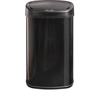 KITCHEN MOVE Poubelle de cuisine automatique 58L MAJESTIC grande capacité noir mat en acier INOX avec cerclage