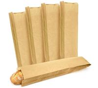 Majillux 100 Sacs À Baguette En Papier Kraft 9 x 50 x 5 cm Avec Soufflet