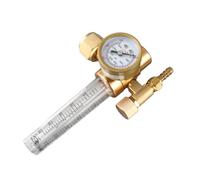 MAJONMMERD Détendeur de Gaz de Soudure, Laiton, 0-25 L/min, 3500 Psi | Débitmètre, Usage Arc Argon, Compatibilité Tig et Mig, Filetage 5/8in X 18, Tuyau 1/4in, Laiton Résistant à la Corrosion