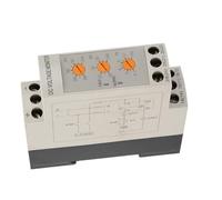 MAJONMMERD Relais de Protection contre les Surtensions, Protecteur de Moteur, de Sous et Surtension, Délai Réglable, 2 Contacts NO NC, Montage sur Rail DIN, pour Moteur (DC24V)