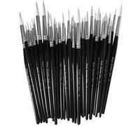 Major Brushes Assortiment de pinceaux synthétiques en sable (3 paquets de 50)