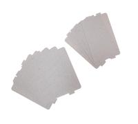 MAJORMENCH 10 Pièces Plaque Mica pour Micro-ondes, Feuille de Mica pour Micro-ondes, Argenté, Résine, Compatible Appareils Cuisine, Coupe Ajustable