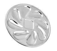 MAJORMENCH 1pièce Assiette à Huitres Acier Inoxydable Oyster Plate Plateau de Service Restaurant Maison pour Bbq Apéritif Buffet ou Dîner Surface Polie et Facile à Nettoyer