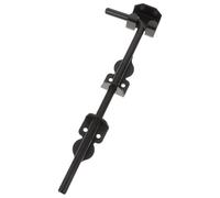 MAJORMENCH Bloc Portail Exterieur Sol Loquet de Porte en Fer Noir F-type, Facile à Utiliser Durabilité Renforcée pour Clôture Bois Extérieur Résidentiel et Commercial