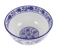 MAJORMENCH Bol de Service en Porcelaine Bleue et Blanche sans Bavure Bol à Riz Multifonction pour Restaurant et Bar Asiatique Élégant