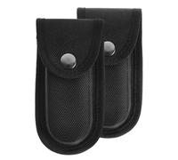 MAJORMENCH Étui Couteau Pliant en Nylon Noir Étanche Rangement Protecteur 2pcs Sacoche Pratique pour Outils Portable et Organisateur de Poche