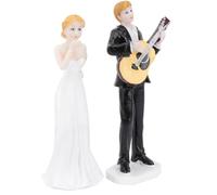 MAJORMENCH Figurine de Gâteau de Mariage en Résine Naturelle Élégante et Romantique Décoration pour Gâteau de Mariage Mariés Présent et Objet D'exposition