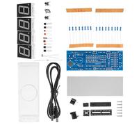 MAJORMENCH Kit Horloge Numérique LED Scm Soi-même, Plastique Bleu, Facile à Utiliser, Assemblage Diy, pour Projets de Bricolage Électronique
