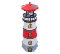 MAJORMENCH Lampe Solaire Décorative Extérieure en Résine, Design Phare Réaliste, Haute Conversion Photovoltaïque et Résistance aux Intempéries, pour Pelouse et Bord de Mer, Dimensions