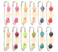 MAJORMENCH Lot de 12 Broches Épingle de Sûreté Multicolores pour Femme, Serrage-taille Réglable pour Pantalon, Clip Polyvalent pour Pull et Foulard, Accessoires Couture Couleur Aléatoire