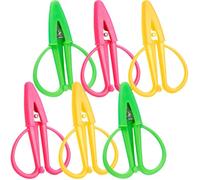 MAJORMENCH Mini ciseaux avec étui de protection silicone lot de 6 en acier inoxydable, ciseaux à broder pointus pour coupe de tissu et activités de couture