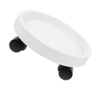 MAJORMENCH Plateau à roulettes en Plastique Blanc pour Pots de Fleurs Rond | Déménageur de Pot de Fleur Rond, Support Roulant à Montage Facile, pour Pot de Fleurs et Petit Aquarium