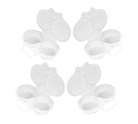 MAJORMENCH Pocheuse à Œufs en Pp Blanc 4 Pièces pour Micro-ondes, Cuiseur à Œufs Multifonction Pratique Cuisine à Domicile