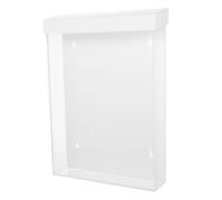 MAJORMENCH Porte-Documents Présentoir avec Couvercle Mural Blanc en | Surface Claire, Bords Lisses sans Bavure, Usage Vertical, Accès Organisé