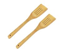 MAJORMENCH Spatule en Bambou Naturelle Cuisine Matériau Bambou Solide Ustensile Cuisine Lisse et Arrondi pour Poêles Antiadhésives et Cuisson Poêle