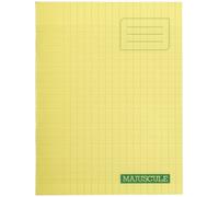Majuscule-cahier Piqures Grand Carreaux Polypropylene 17x22 64p 90g Jaune