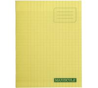 Majuscule-cahier Piqures Grand Carreaux Polypropylene 17x22 96p 90g Jaune