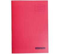 Majuscule-cahier Piqures Grand Carreaux Polypropylene A4 96p 90g Rouge