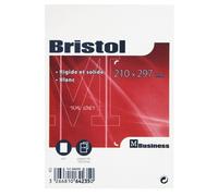 Fiche bristol 297 x 210 non perforée unie blanche Exacompta - sachet de 100