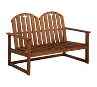 Makastle Banc de Jardin en Bois d'Acacia Marron 110 x 63 x 79 cm, 2 Places, Style Adirondack, Hauteur d'Assise 32 cm