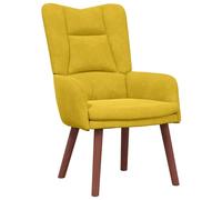 Makastle Fauteuil Relaxant Jaune en Velours 63x67x94 cm