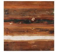 Makastle Plateau de Table Carré 70x70 cm, Bois de Récupération Massif Multicolore, Épaisseur 25-27 mm
