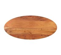 Makastle Plateau de Table Ovale en Bois d'Acacia Massif, 110x40x2.5 cm, Brun, Finition Naturelle