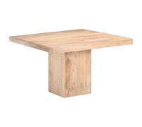 Makastle Table à Manger Carrée 120x120x77 cm en Bois de Manguier Massif, Marron