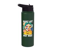 Make Art Not War, Colorful Drawing, Artistic, Art Tee Stainless Steel Insulated Water Bottle