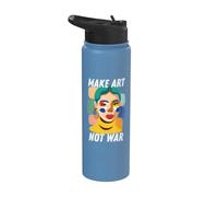 Make Art Not War, Colorful Drawing, Artistic, Art Tee Stainless Steel Insulated Water Bottle