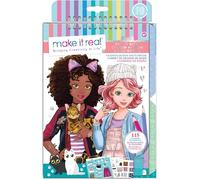 Make It Real livre de coloriage et de croquis Fashion Design - Pretty Kitty Multicolore G