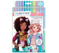 Make It Real livre de coloriage et de croquis Fashion Design - Pretty Kitty Multicolore G