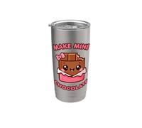 Make Mine Chocolate Kawaii Jolie barre de chocolat Gobelet isotherme en acier inoxydable double paroi