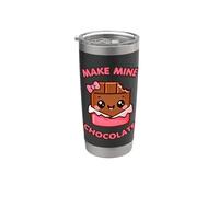 Make Mine Chocolate Kawaii Jolie barre de chocolat Gobelet isotherme en acier inoxydable double paroi