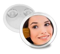 Makeup Mirror With 5x Magnification, 15cm Diameter Round Premium Bathroom Makeup Mirror With Suction Cup, Acrylic Makeup Mirror For Home And On The Go