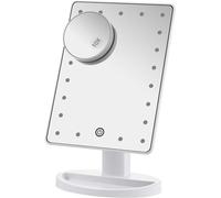 Makeup Mirror With Lights, Table Mirrors, Travel & Courtesy With 21 Led Lights And Touch Screen With 10x Detail, 180° Free Rotation, Dual Power Supply