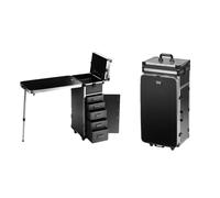 Makeup Train Case, construction en aluminium, design roulant, type A