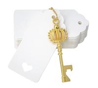 Makhry 52 pièces Ouvre-bouteille Forme Couronne Vintage pour Mariage-Or | Ouvre-bouteille aveur Mariage Invité Souvenir Coffret Cadeau Escort Merci Tags Porte-clés