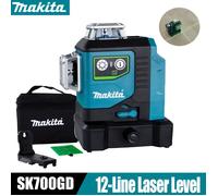 Makita 12 Lines Laser Level 12V MAX CXT XPT Lithium-Ion Self-Leveling 360° 3-Plane Green Lasers SK700GD Measuring Instrument