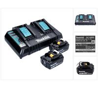 Makita Kit d'alimentation Chargeur DC18RD - 2x batteries 5 Ah - 18 V