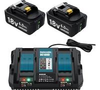 Makita 18V batterie de rechange, capacité 60Ah, compatible avec BL1860 et BL1850B, 1 jeu