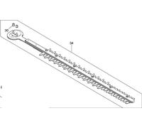 Makita 1911J1-6 Barre de coupe (34) 500 Mm Pour DUH507
