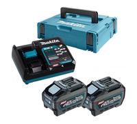 Makita 40V Li-ion MAX Set de 2 batteries 5.0 ah - Chargeur - Mbox - 191V35-5