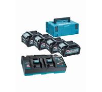Makita 40V Li-ion MAX Set de 4 batteries 4.0Ah - Chargeur - Mbox - 191U28-6