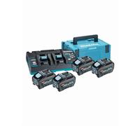 MAKITA Li-ion XGT 40V ensemble 4 pièces BL4050F+1 pièce DC40RB+1 pièce Makpac 191U42-2
