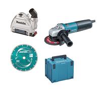 Makita 9565CRJX2 Meuleuse d'angle 1400 W AVT 125/115 mm - Vitesse fixe + manchon d'aspiration
