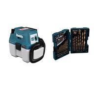 Makita Aspirateur souffleur 18 v li-ION 6,7/4,2 mbar sans Batterie, ni Chargeur - dvc750lz & Coffret de forets pour Le perçage dans Le métal 19 pièces D-67527